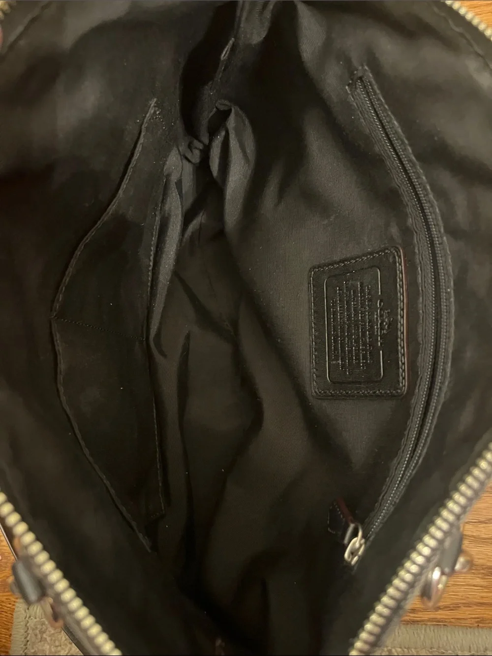 Coach Kelsey Satchel in “Black Smoke